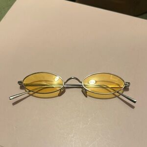 Urban Outfitters Yellow Oval Sunglasses